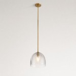 Danica Mid-Century  Glass Leaf Round Pendant Light