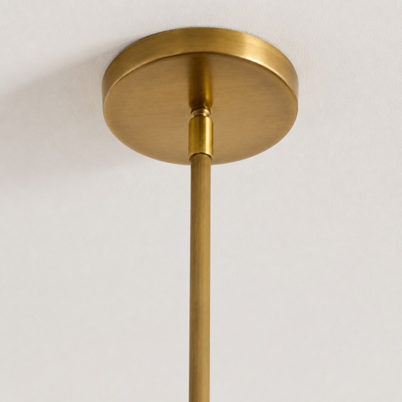 Danica Mid-Century  Glass Leaf Round Pendant Light