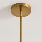 Danica Mid-Century  Glass Leaf Round Pendant Light