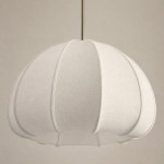 Vivienne Modern Scalloped Bubble Linen Pendant Light