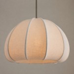 Vivienne Modern Scalloped Bubble Linen Pendant Light