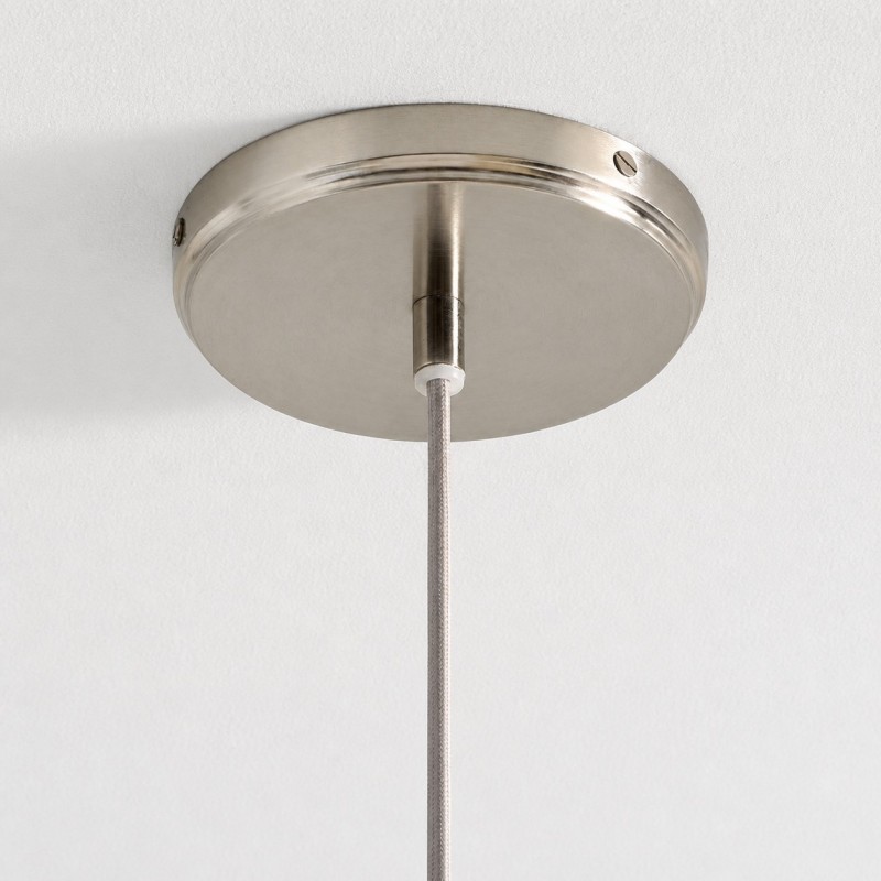 Vivienne Modern Scalloped Bubble Linen Pendant Light