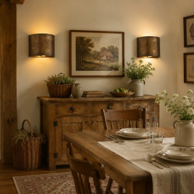 Sharon Industrial Textured Curve Brass Wall Light