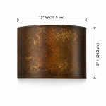 Sharon Industrial Textured Curve Brass Wall Light