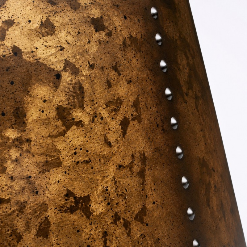 Sharon Industrial Textured Curve Brass Wall Light