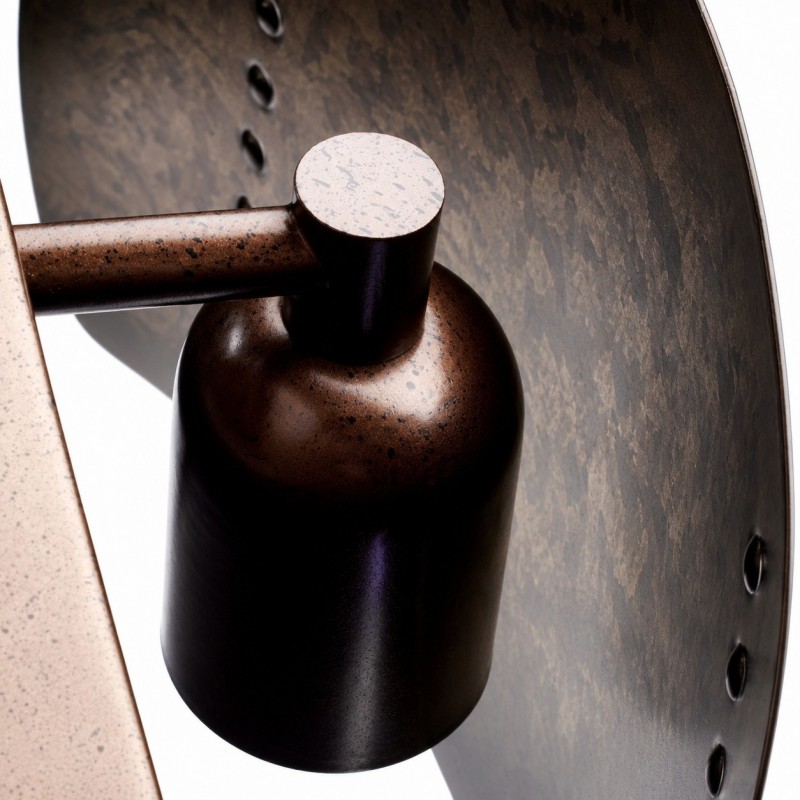 Sharon Industrial Textured Curve Brass Wall Light