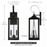 Phelon Large Black Metal Lantern Outdoor Wall Sconce