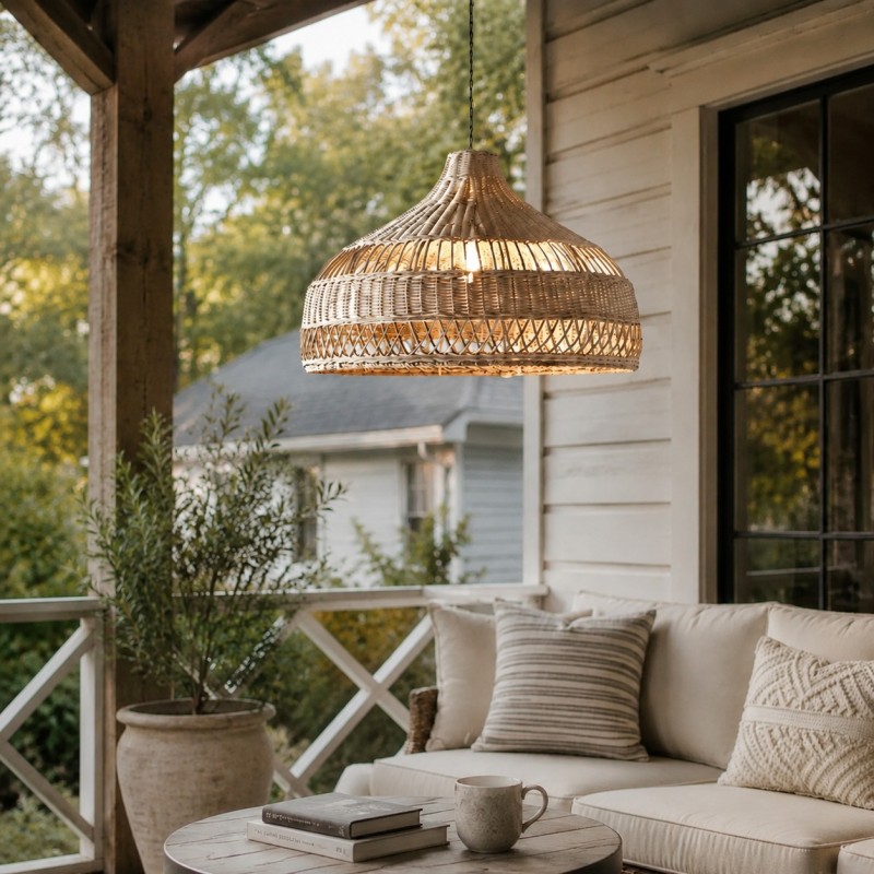 Wisteria Handmade Woven Rattan Pendant Light