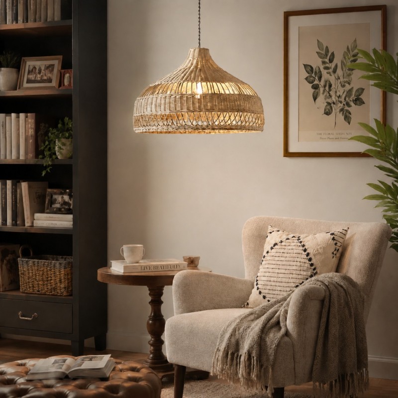 Wisteria Handmade Woven Rattan Pendant Light
