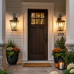 Douglas Industrial Black Metal Lantern Wall Sconce