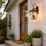Douglas Industrial Black Metal Lantern Wall Sconce