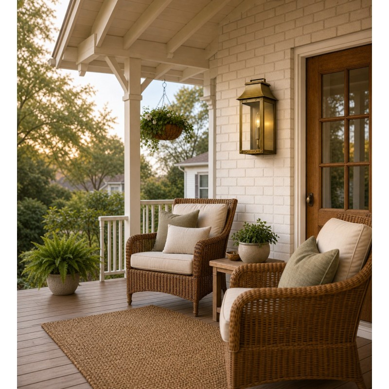 Montague Vintage Brass Outdoor Waterproof Wall Mounted Lantern Sconce