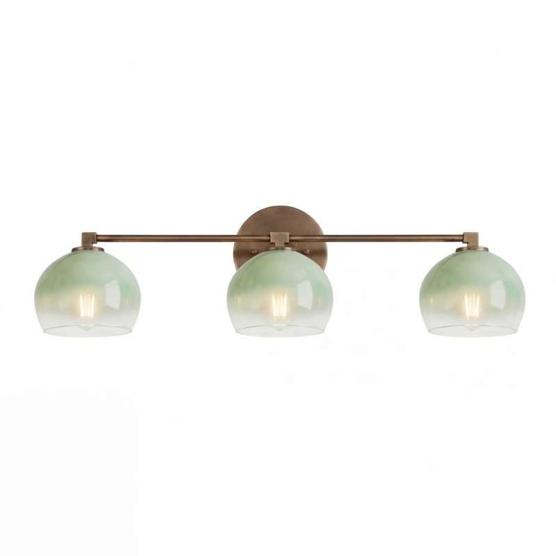 Conrad Vintage 3 Light Bellflower Glass Wall Sconce