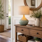 Daphne Vintage Ceramic Linen Shade Table Lamp