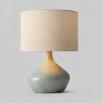 Daphne Vintage Ceramic Linen Shade Table Lamp