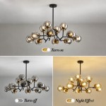 Breckett Modern Smoky Gray Glass Sputnik Chandelier