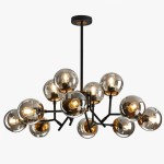 Breckett Modern Smoky Gray Glass Sputnik Chandelier