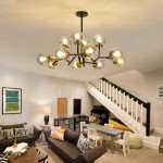 Breckett Modern Smoky Gray Glass Sputnik Chandelier