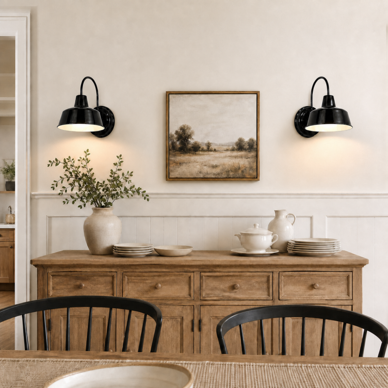 Anders Industrial Metal Dome Wall Sconce
