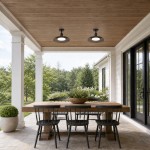 Khyler Scandinavian Carbonized Steel Round Waterproof Ceiling Light