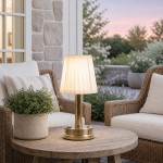 Mariana Cordless Battery Operated Pleated Shade Table Lamp