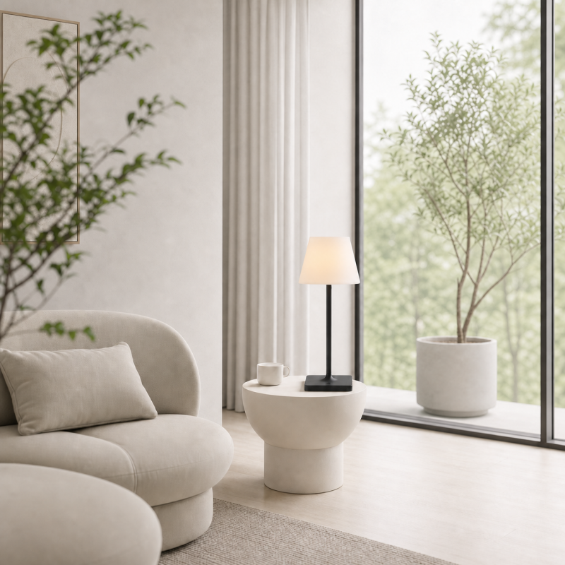 Halley Exquisite Brass Color Rechargeable Dimmable Cordless Table Lamp