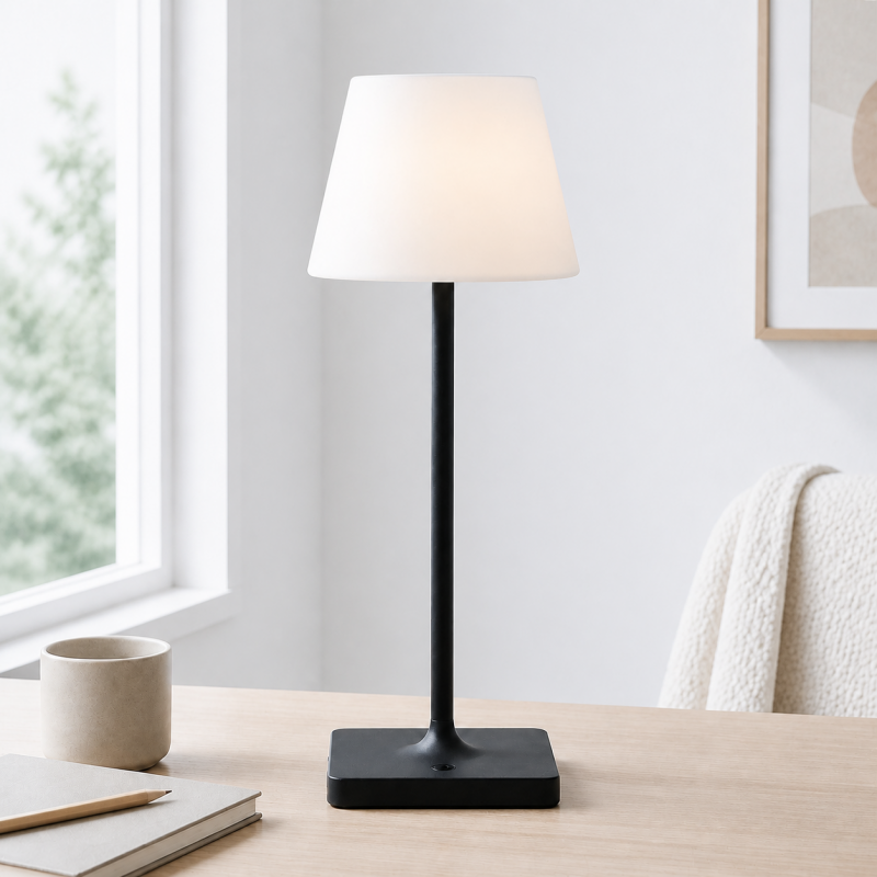 Halley Exquisite Brass Color Rechargeable Dimmable Cordless Table Lamp
