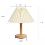 Dervish Wabi-Sabi Pleated Wooden Small Table Lamp