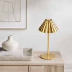 Heley Exquisite Brass Color Rechargeable Dimmable Cordless Table Lamp