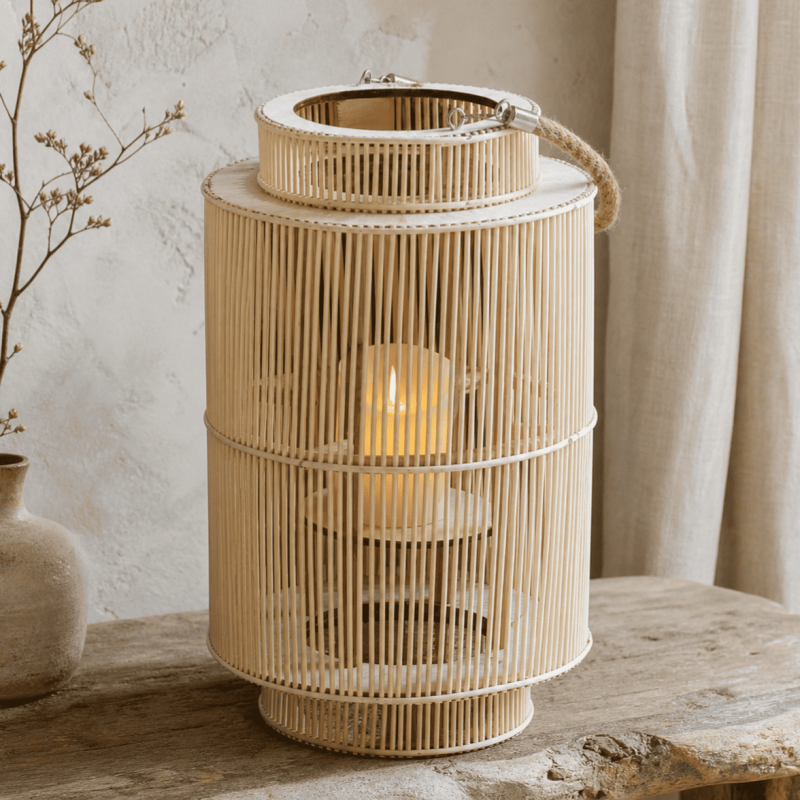 Bhavna Mirabel Japanese Indoor Outdoor Bamboo Floor Lanterns