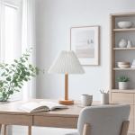 Dervish Wabi-Sabi Pleated Wooden Small Table Lamp