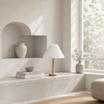 Dervish Wabi-Sabi Pleated Wooden Small Table Lamp