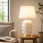 Pebble Modern Classic Linden Textured Ball Ceramic Table Light