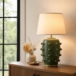 Pebble Modern Classic Linden Textured Ball Ceramic Table Light