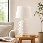 Pebble Modern Classic Linden Textured Ball Ceramic Table Light
