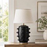 Adrian Modern Farmhouse Ceramic Linden Table Light