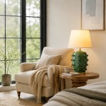 Pebble Modern Classic Linden Textured Ball Ceramic Table Light