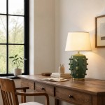 Pebble Modern Classic Linden Textured Ball Ceramic Table Light