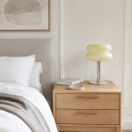 Josie Cream Glass Bauhaus Style Table Lamp