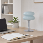 Josie Cream Glass Bauhaus Style Table Lamp
