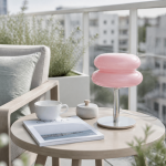 Josie Cream Glass Bauhaus Style Table Lamp