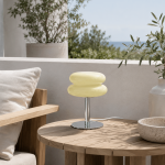 Josie Cream Glass Bauhaus Style Table Lamp