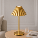 Heley Exquisite Brass Color Rechargeable Dimmable Cordless Table Lamp