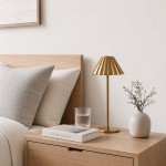Heley Exquisite Brass Color Rechargeable Dimmable Cordless Table Lamp