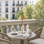 Heley Exquisite Brass Color Rechargeable Dimmable Cordless Table Lamp