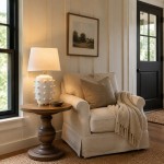 Adrian Modern Farmhouse Ceramic Linden Table Light