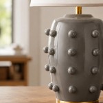 Adrian Modern Farmhouse Ceramic Linden Table Light