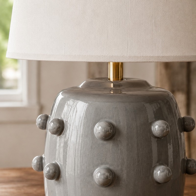 Adrian Modern Farmhouse Ceramic Linden Table Light
