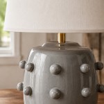 Adrian Modern Farmhouse Ceramic Linden Table Light