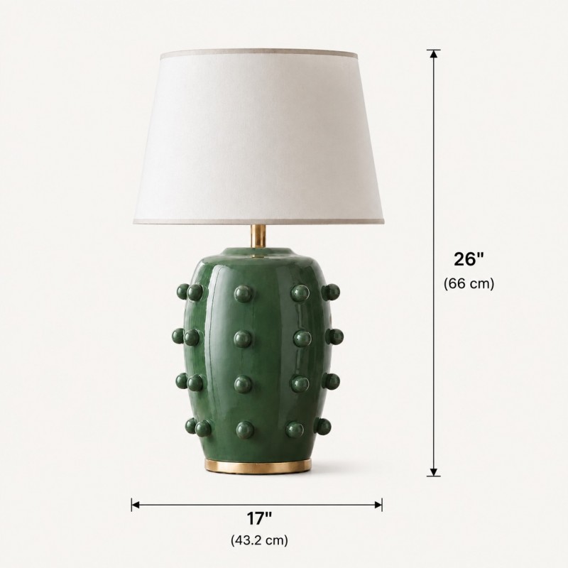 Adrian Modern Farmhouse Ceramic Linden Table Light